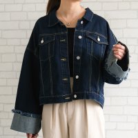 aquagarage/アクアガレージ aquagarage ワイドスリーブデニムジャケット 春 秋 冬 M/508265047