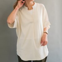 aquagarage/アクアガレージ aquagarage 楊柳キーネックドルマンブラウス 春 秋 冬 M L レディース/508265054