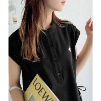 Classical Elf/クラシカルエルフ Classical Elf 爽やかで品のある。サイドダブルリボンワンポイント刺繍サッカー素材フレンチスリーブトップス/508265279