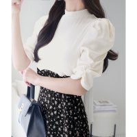 Classical Elf/クラシカルエルフ Classical Elf 【mily bilet】一枚で主役級。後ろシアーリボン花柄ドッキング袖ギャザーワンピース（ロング丈）/508265293