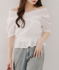 NICE CLAUP/OLIVE des OLIVE OUTLET/クロスオフショルブラウス/508265384