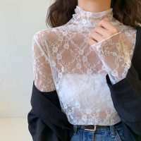 maison de LATIR/メゾンドラティール maison de LATIR 華やかハイネックメッシュ長袖トップス/508265390