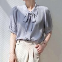 maison de LATIR/メゾンドラティール maison de LATIR 上品なとろみボウタイ半袖シャツ/508265391