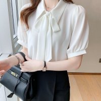 maison de LATIR/メゾンドラティール maison de LATIR 上品なとろみボウタイ半袖シャツ/508265391
