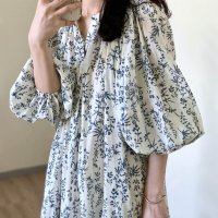 maison de LATIR/メゾンドラティール maison de LATIR 季節の変わり目にも重宝する花柄ロング丈ワンピース/508265392