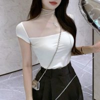 maison de LATIR/メゾンドラティール maison de LATIR セクシーな半袖シアーハイネックカットソー/508265396