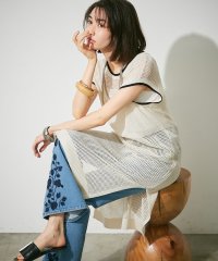 NICE CLAUP/OLIVE des OLIVE OUTLET/メッシュ配色ラインワンピース/508265467