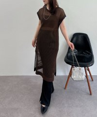 NICE CLAUP/OLIVE des OLIVE OUTLET/メッシュ配色ラインワンピース/508265467