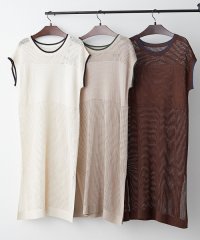 NICE CLAUP/OLIVE des OLIVE OUTLET/メッシュ配色ラインワンピース/508265467