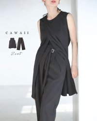 CAWAII/カワイイ CAWAII 夏のモードなクロスチュニックとワイドパンツのセットアップ（紐ベルト付き）【set】/508265589