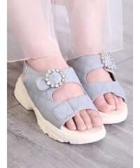 Re-J＆SUPURE/【la farfa SHOES/ラ・ファーファシューズ】ビジューバックル厚底スポーツサンダル/508265628