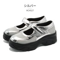 Hashed Coorde/ハッシュド コーデ Hashed Coorde スニーカー レディース ボリュームソールメリージェーン HC4527 ハッシュド コーデ 厚底/508265653