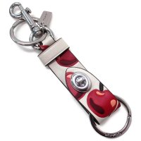 COACH/コーチ COACH コーチ キーホルダー COACH アウトレット キーリング チェリープリント トリガー スナップ バッグチャーム CZ088 SVCAH/508265789