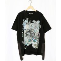 ScoLar/スカラー ScoLar ロゴ花蝶柄 スリット入りTシャツ/508265835
