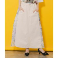 ScoLar/スカラー ScoLar 紫陽花のある海辺のお部屋柄 切替スカート/508265840