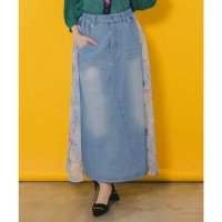 ScoLar/スカラー ScoLar 紫陽花のある海辺のお部屋柄 切替スカート/508265840