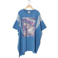 ScoLar/スカラー ScoLar メルヘンな海とクジラ柄 シフォン切替チュニック/508265963
