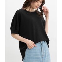 Honeys/ハニーズ Honeys 袖タックドルマントップス トップス カットソー 半袖 ドルマン袖 ボリューム袖 無地 ボーダー柄 ストレッチ タック レーヨン混 レディ/508266027