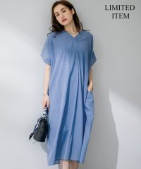 NIJYUSANKU（LARGE SIZE）/【Lサイズ限定/接触冷感/速乾性/洗える】エアリーブライトローン Vネックワンピース/508266245