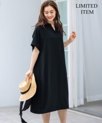 NIJYUSANKU（LARGE SIZE）/【Lサイズ限定/吸水速乾/UVカット/接触冷感/】ストレッチジョーゼット 半袖ワンピース/508266246