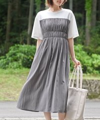 rps/カットレイヤー風ドッキングシャーリングワンピース/508213262