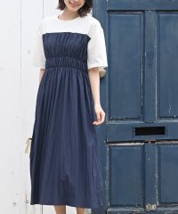 rps/カットレイヤー風ドッキングシャーリングワンピース/508213262