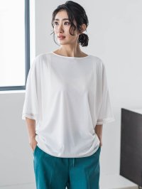 la.f…(Lsize)/ラ エフ エルサイズ la.f…(Lsize) 【大きいサイズ】トリコットシフォンカットソー≪洗濯機で洗える≫/508266244