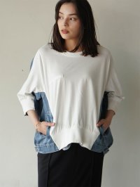 RADIATE/ラディエイト RADIATE リメイク風デニムドッキングワイドプルオーバー/508266503