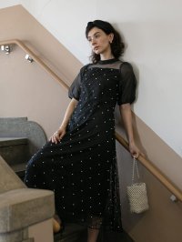 petirobe/プチローブ petirobe バルーンスリーブパールドレス/508266512