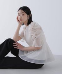 NATURAL BEAUTY BASIC/シアーペプラムブラウス/508266517