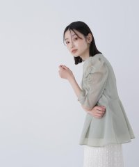 NATURAL BEAUTY BASIC/シアーペプラムブラウス/508266517