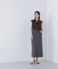 NATURAL BEAUTY BASIC/ベルテッドリネンライクナロースカート/508266518