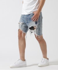 RoyalFlash/SAINT MICHAEL/セントマイケル/DENIM SHORTS DAMAGE BLUE/508266630