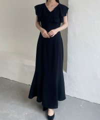 JUNOAH/ジュノア JUNOAH ラッフルカラーマーメイドワンピース/508266930