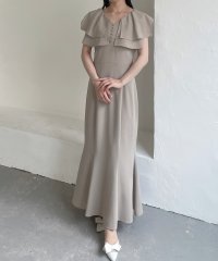 JUNOAH/ジュノア JUNOAH ラッフルカラーマーメイドワンピース/508266930