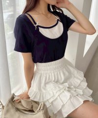 NICE CLAUP/OLIVE des OLIVE OUTLET/【one after another】レイヤード風リボン付きトップス/508267194