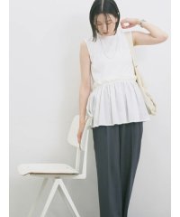 Samansa Mos2 blue/◎【接触冷感】ドッキングノースリーブプルオーバー/508267531