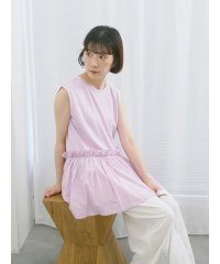 Samansa Mos2 blue/◎【接触冷感】ドッキングノースリーブプルオーバー/508267531