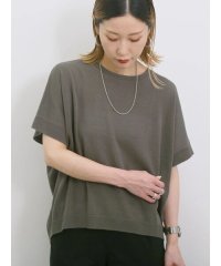 Samansa Mos2 blue/【マシンウォッシャブル】麻タッチニットプルオーバー/508267534
