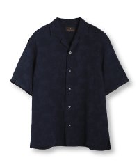 DISTINCTION MEN'S BIGI/ペイズリージャカード/透かし柄オープンカラー半袖シャツ/508267540