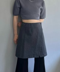 PAL OUTLET/【Pasterip】Nep denim wrap skirt/508267578