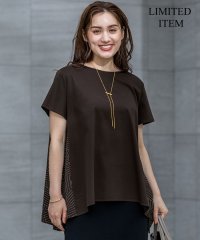 NIJYUSANKU（LARGE SIZE）/【Lサイズ限定/洗える】スカーフプリントコンビ バックフレア カットソー/508267652