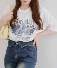 NICE CLAUP/OLIVE des OLIVE OUTLET/アンティークフラワーBIGTシャツ/508267654