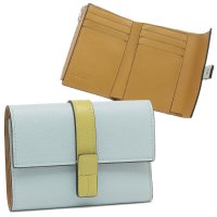 LOEWE/ロエベ LOEWE 三つ折り財布 ANAGRAM アナグラム ミニ財布 ブルー イエロー レディース LOEWE C660S86X01 5015/508267708