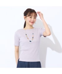 Liliane Burty ECLAT/【S・Mサイズ】ラメリブジャージー　半袖Tシャツ/508267887