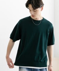 SENSE OF PLACE by URBAN RESEARCH/クルーネックニットショートスリーブTシャツ/508267894