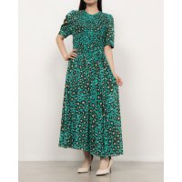 WHISTLES/ウィッスルズ WHISTLES Painted Leopard Shirred Dress/508268092