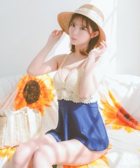 Retica/レティカ Retica 水着レディース クロシェ編み ホルターネック 韓国風 体型カバー ガーリー ワンピースビキニ【返品不可商品】/508268108