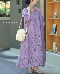 カワイイ/カワイイ CAWAII 美しさ際立つ華やぎレースロングワンピース/508268404