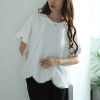 Sawa a la mode/サワアラモード Sawa a la mode ふんわりチュールドッキングバルーンカットソー/508268420